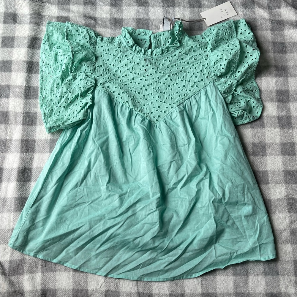 NWT Junior’s Target Ruffle Sleeve Blouse